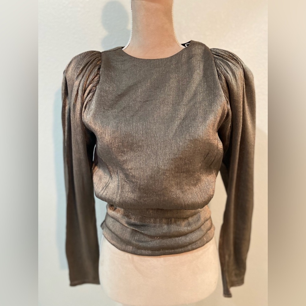 Express Metallic Bronze Blouse